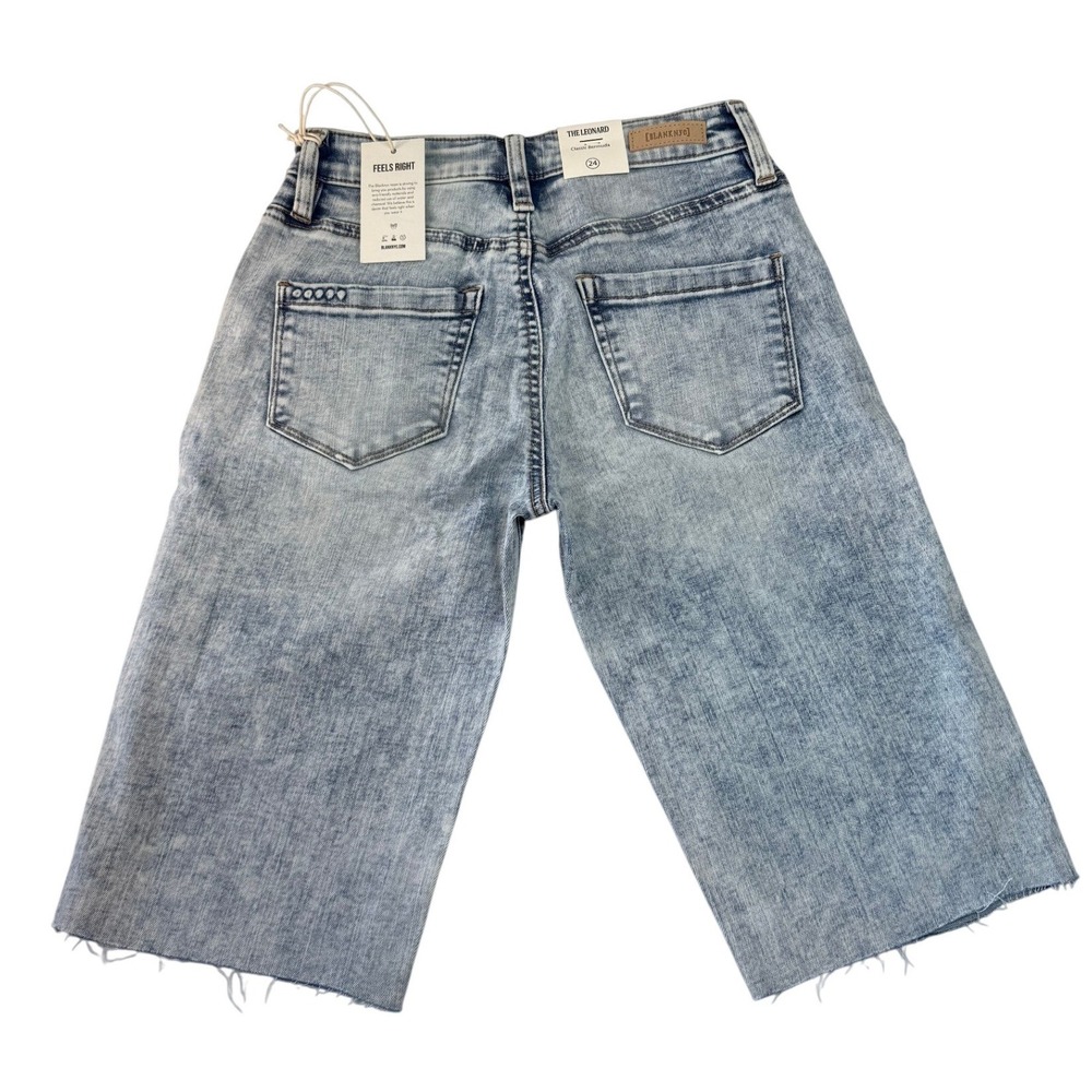 BlankNYC The Leonard‎ Classic Bermuda Acid Wash Denim Shorts Womens Size 24 NEW